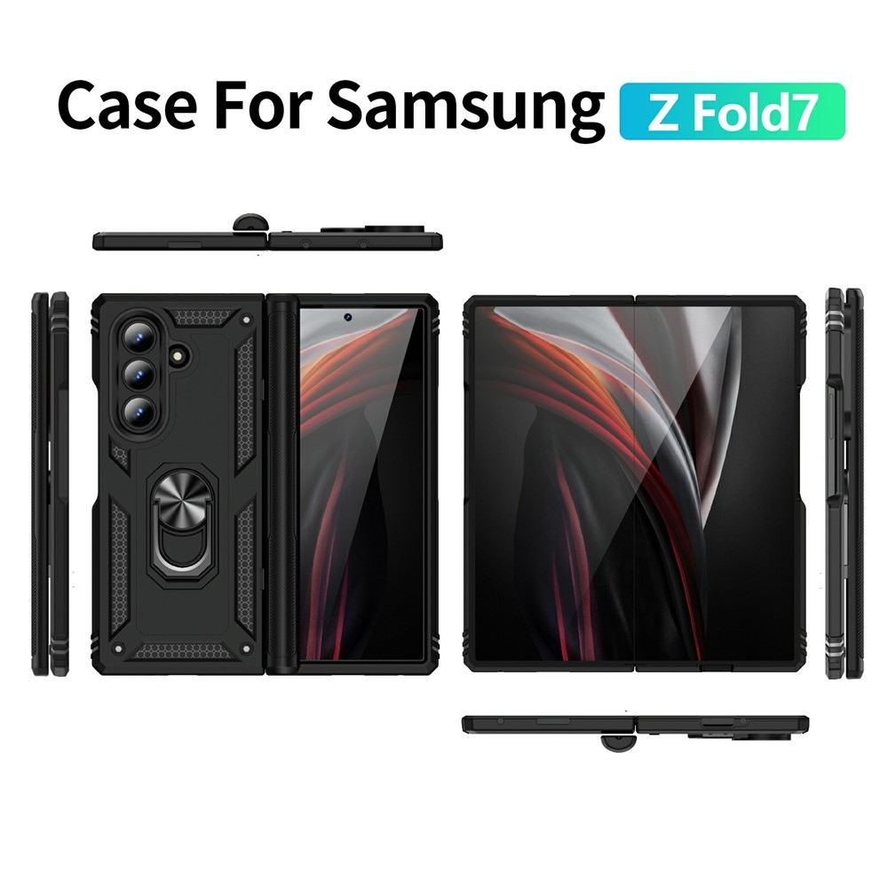 Gyűrűálló borítás Samsung Galaxy Z Fold7 5G készülékhez - fekete