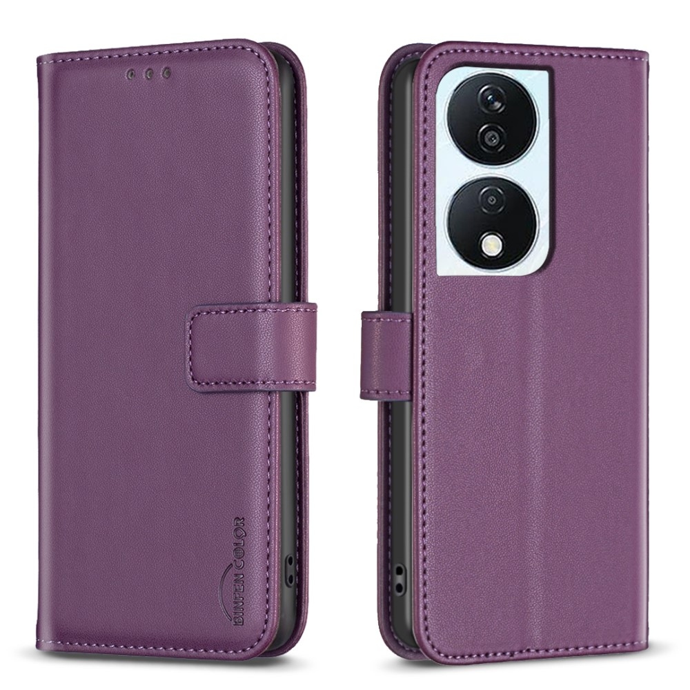 BNF könyvtáska Honor X7b/Honor 90 Smart készülékhez - sötétlila