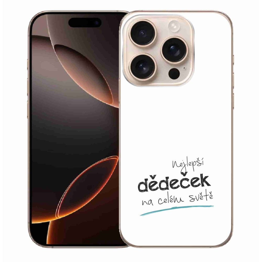 Gél borítás mmCase iPhone 16 Pro Max készülékhez - Legjobb nagypapa 3 Fehér háttér