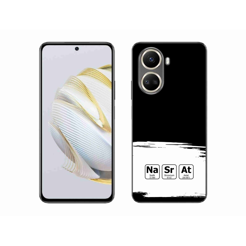 Gél borítás mmCase a Huawei Nova 10 SE-n - kémiai elemek fehér és fekete háttérrel