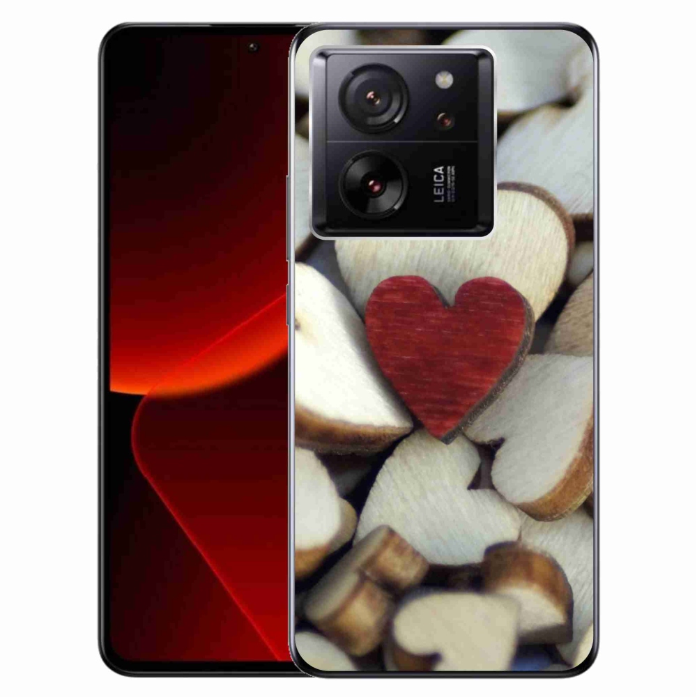 Gél borítás mmCase a Xiaomi 13T/13T Pro készülékhez - gravírozott piros szív
