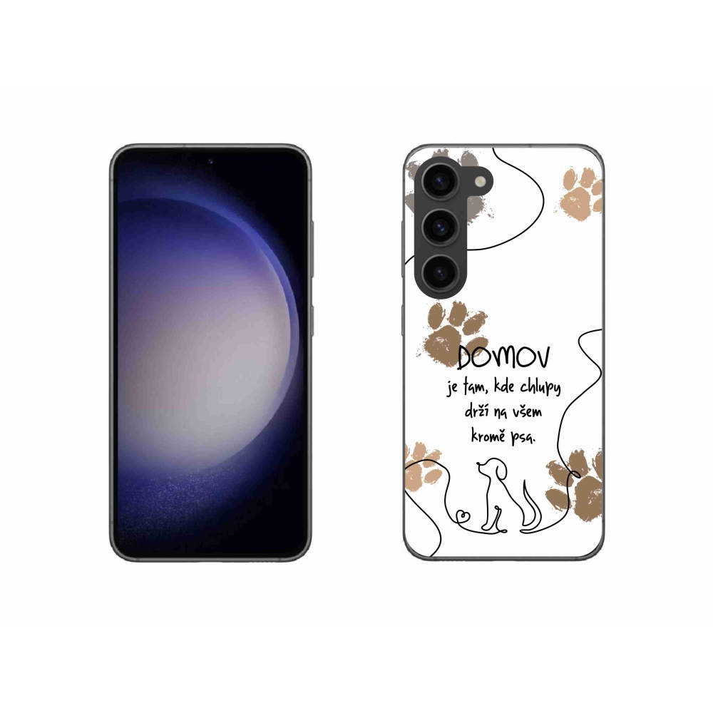Gél borítás mmCase Samsung Galaxy S23 5G - kutya motívum fehér háttérrel