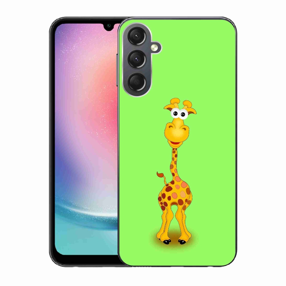 Zselés borítás mmCase Samsung Galaxy A24 készülékhez - rajzfilm zsiráf