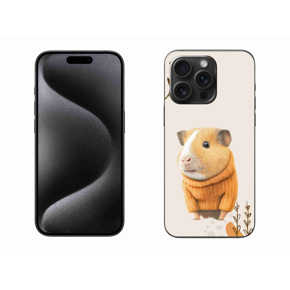 Gél borítás mmCase iPhone 15 Pro Max készülékhez - tengerimalac pulóverben