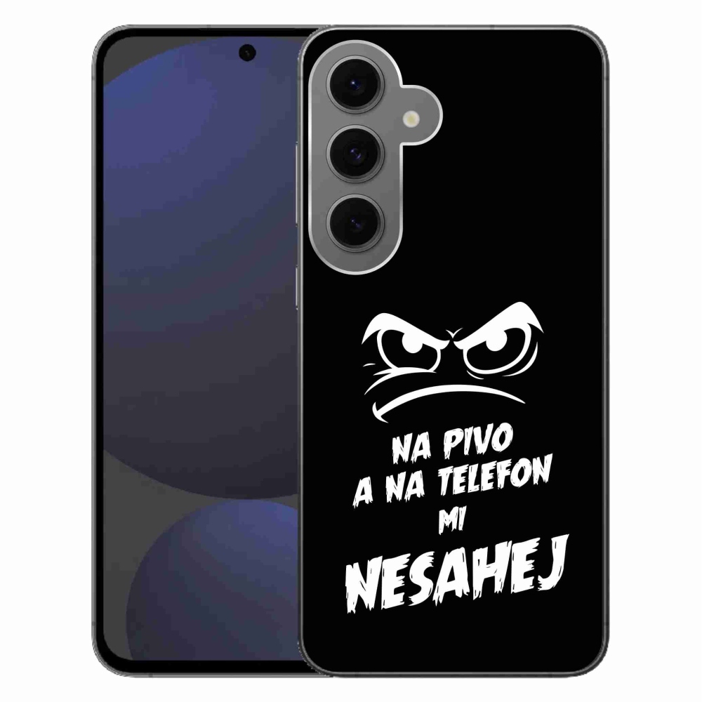 Gél borítás mmCase Samsung Galaxy S24 FE - sör motívum 2 fekete háttér