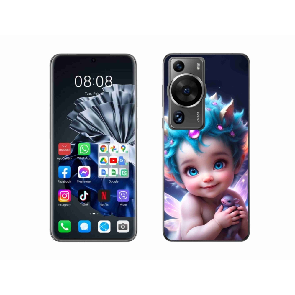 Gél borítás mmCase a Huawei P60 Pro számára - baba pillangószárnyakkal