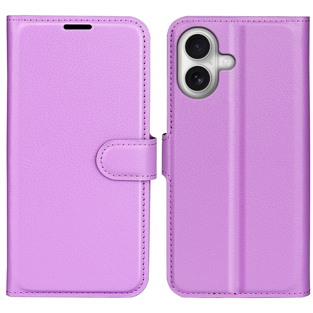 Litchi könyvtáska iPhone 17 készülékhez - lila