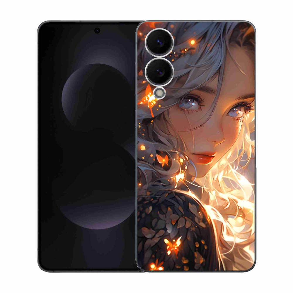Gél borítás mmCase Samsung Galaxy S25 Edge készülékhez - lány és pillangók