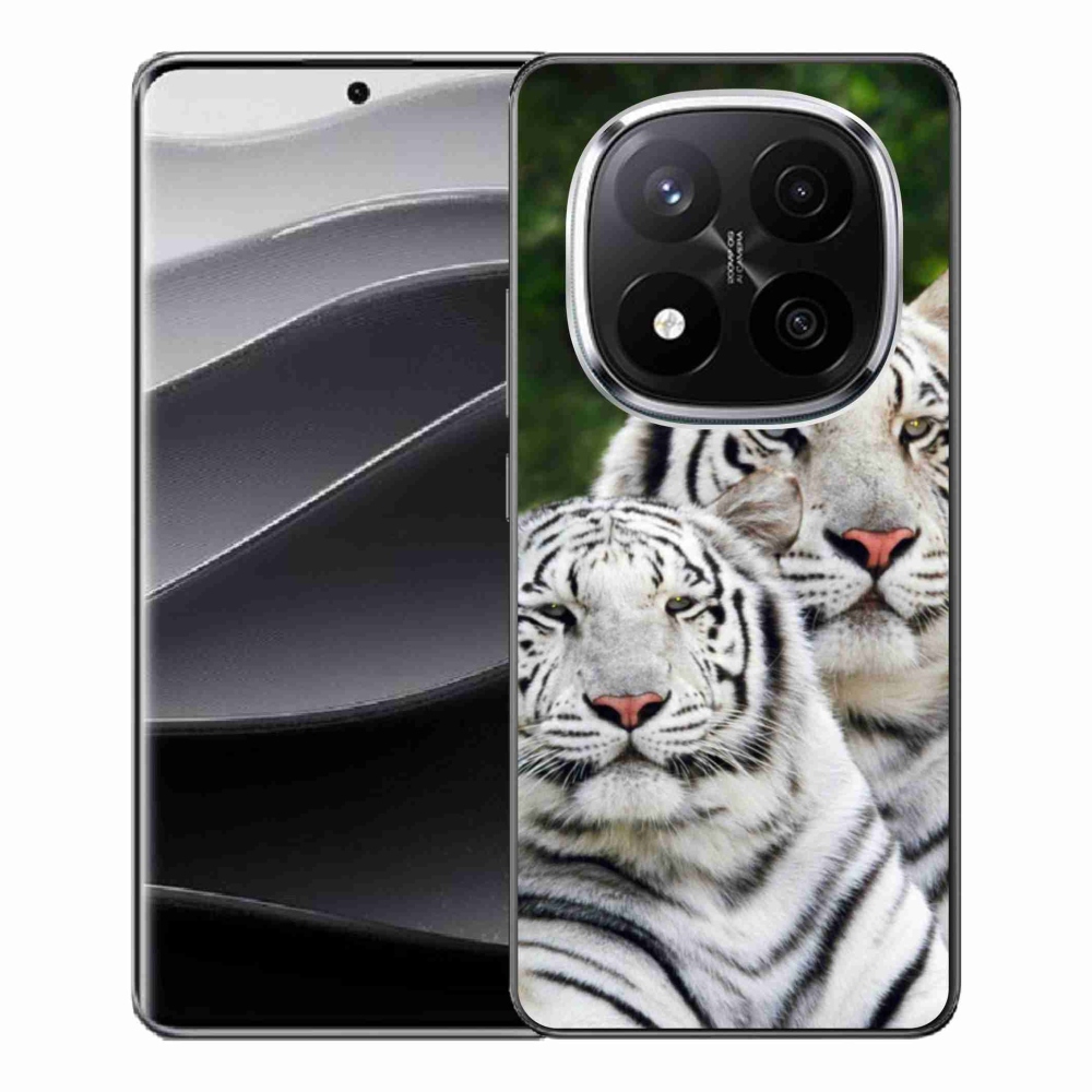 Gél borítás mmCase a Xiaomi Redmi Note 14 Pro+ 5G számára - fehér tigrisek