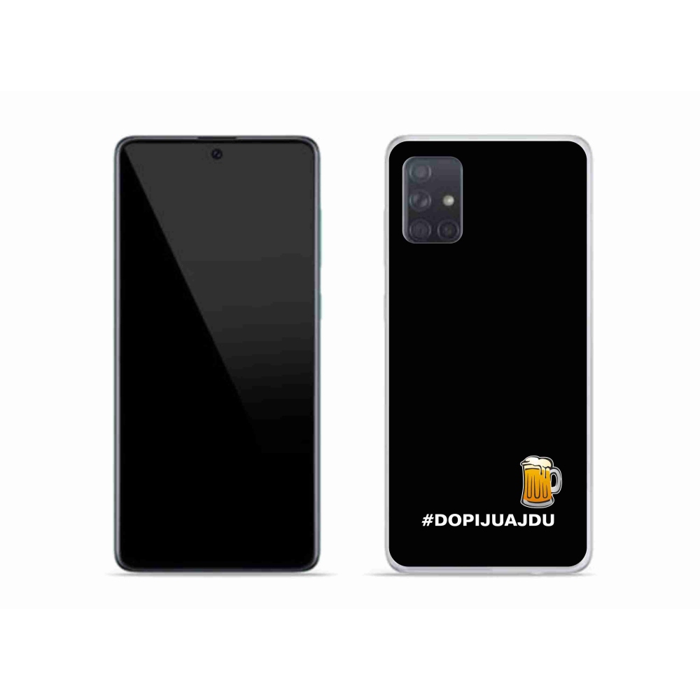 Gél borítás mmCase Samsung Galaxy A51 - sör motívum 1 fekete háttérrel