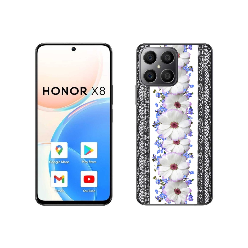 Gél borító mmCase a Honor X8 4G-hez - virágok 8