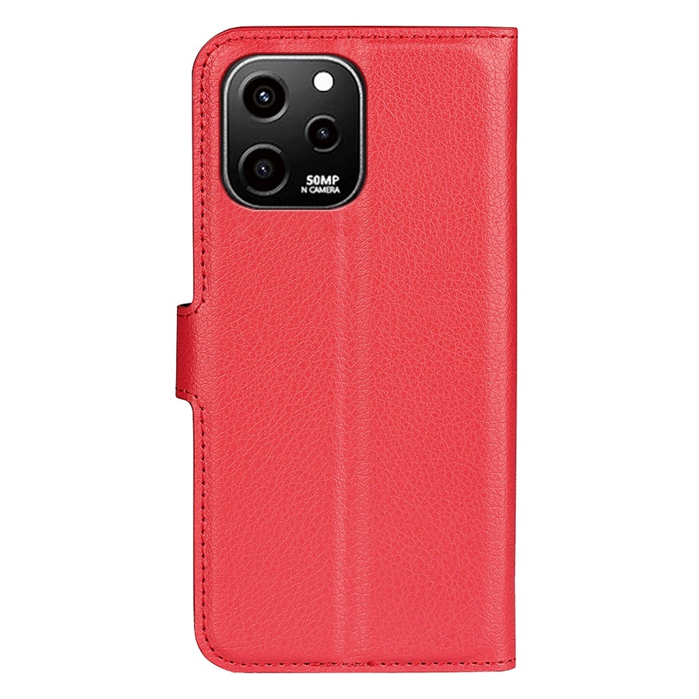 Litchi könyv tok Huawei Nova Y61-hez - piros