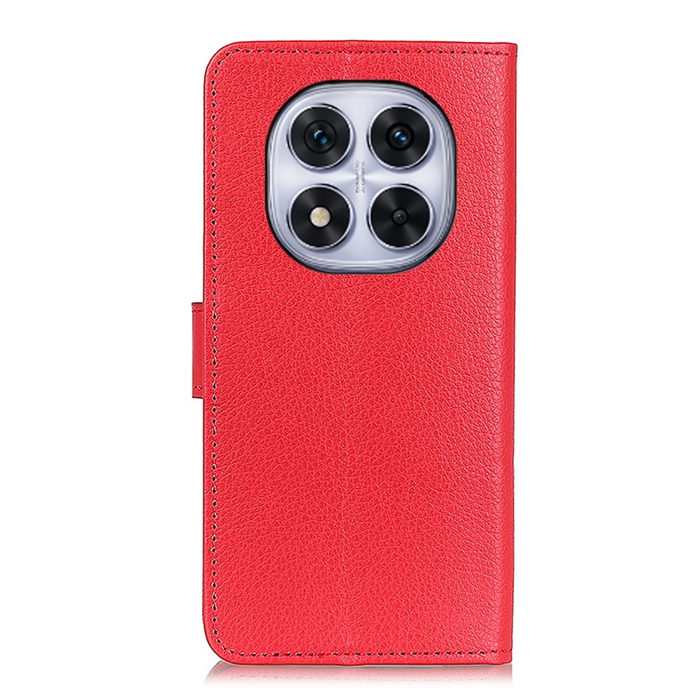 Litchie könyv tok a Xiaomi Redmi Note 14 Pro-hoz - piros