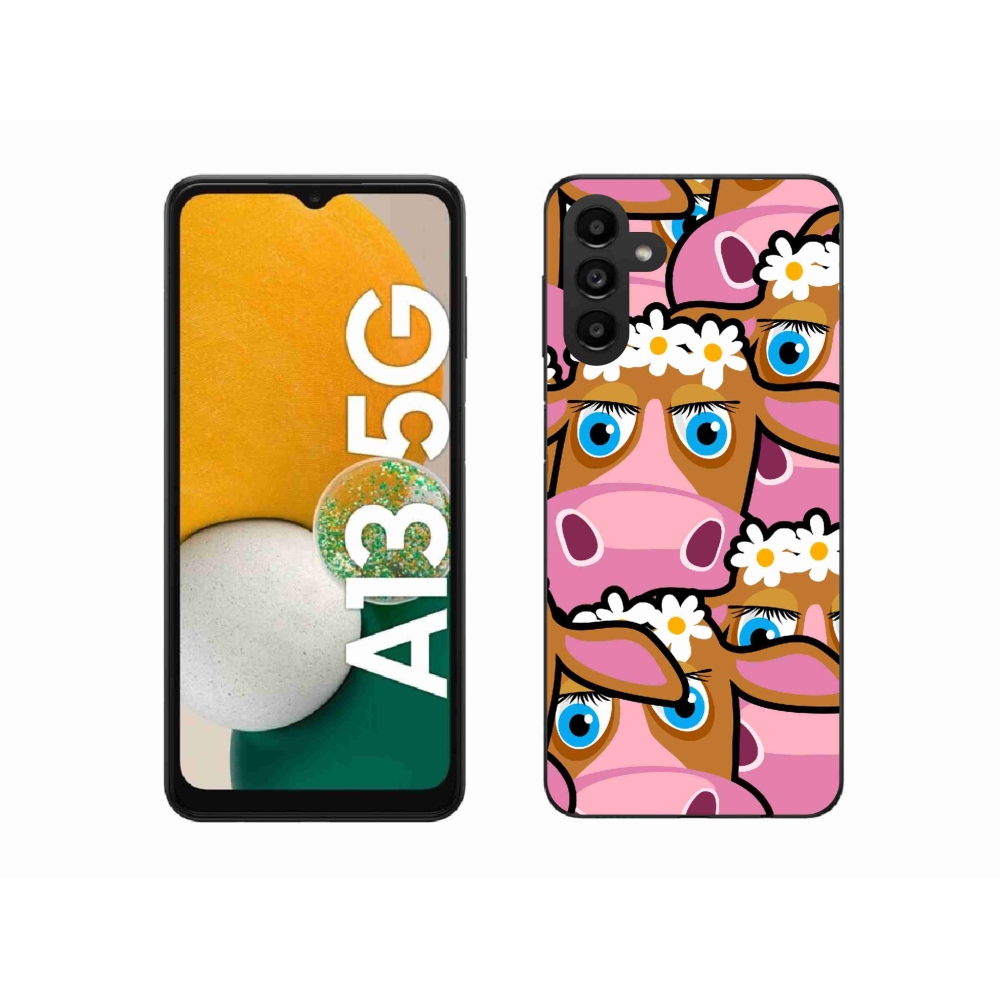 Gél borítás mmCase Samsung Galaxy A13 5G - rajzfilm tehenekhez
