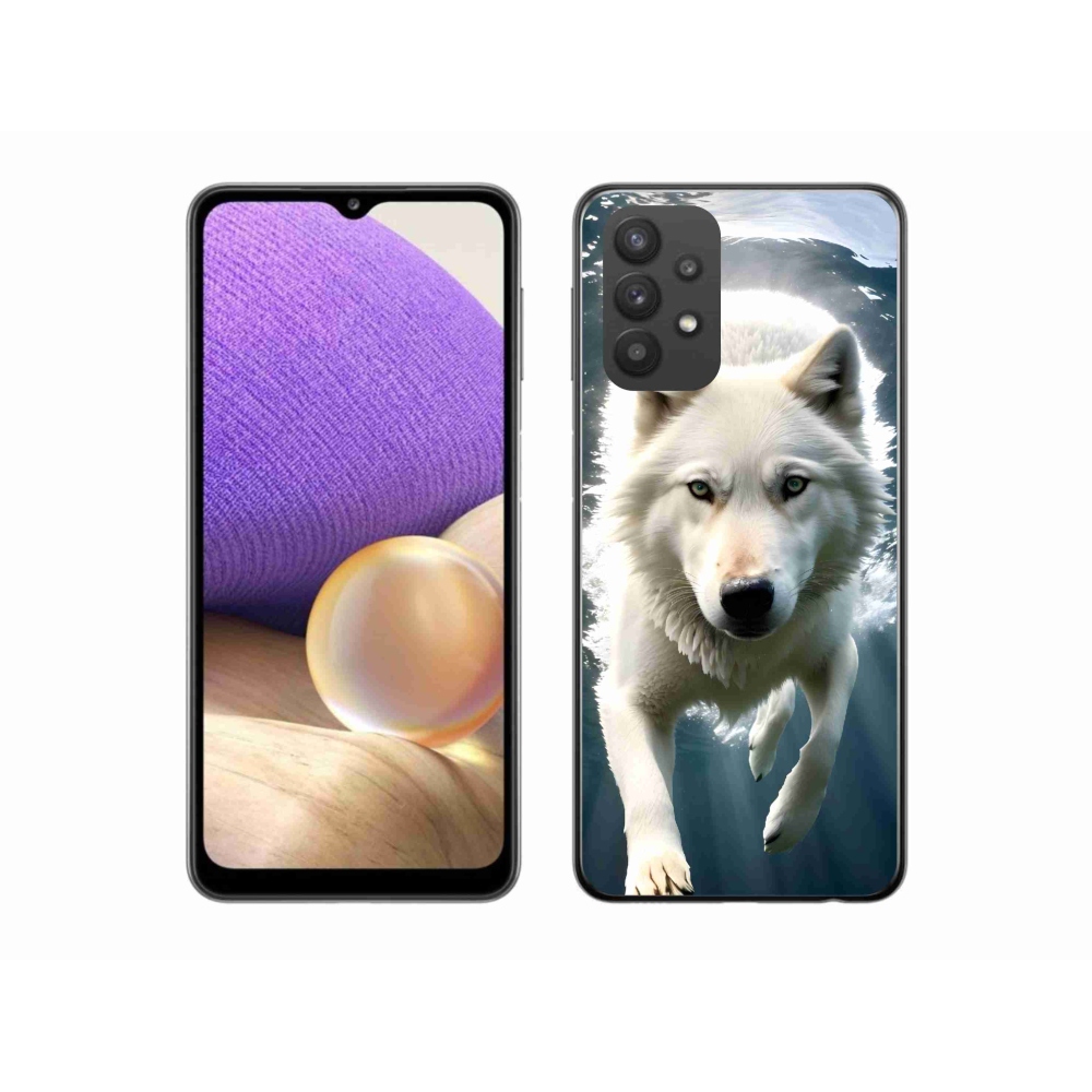 Gél védőhuzat mmCase Samsung Galaxy A32 5G - fehér farkas