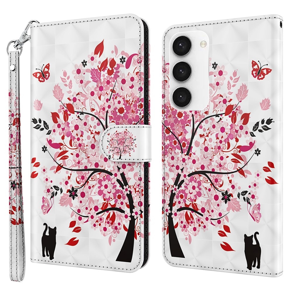 Nyomtatott könyv tok Samsung Galaxy S24 készülékhez - virágzó fa