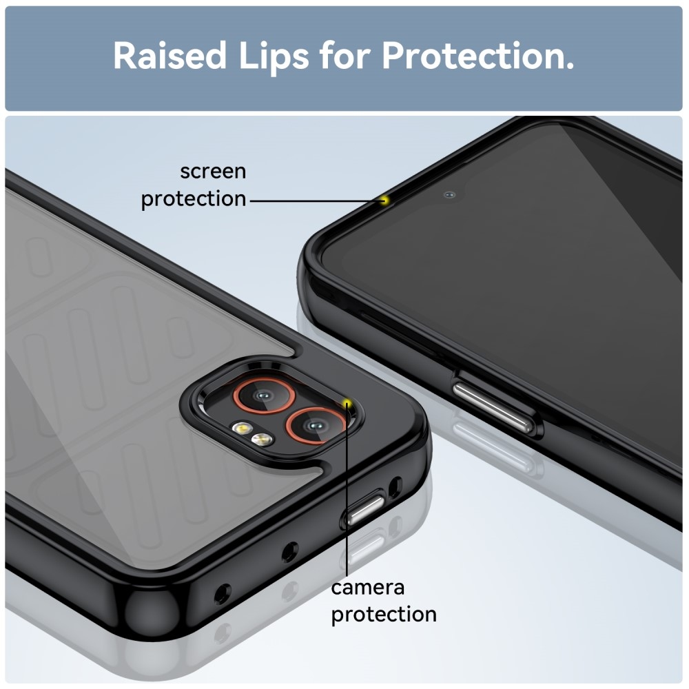 Gél tok kemény hátlappal Samsung Galaxy Xcover 7 Pro készülékhez - fekete