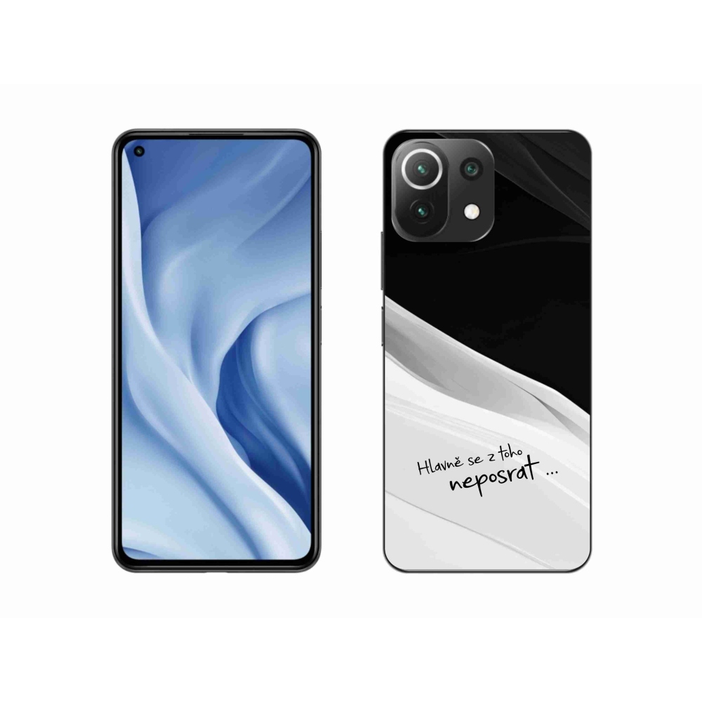 Gél borító mmCase a Xiaomi 11 Lite 5G NE-hez - vicces szöveg 13 fehér és fekete háttérrel
