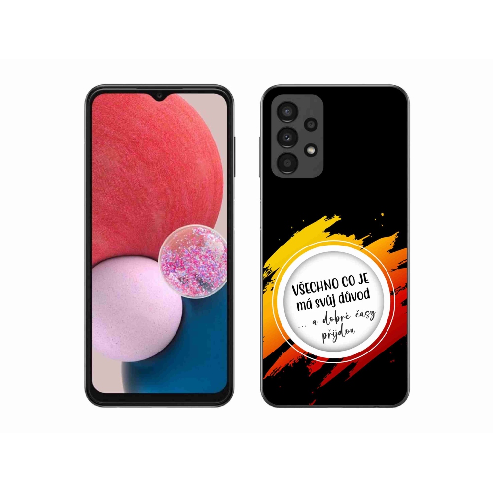 Gél borító mmCase Samsung Galaxy A13 4G - idézet 3 fekete háttér