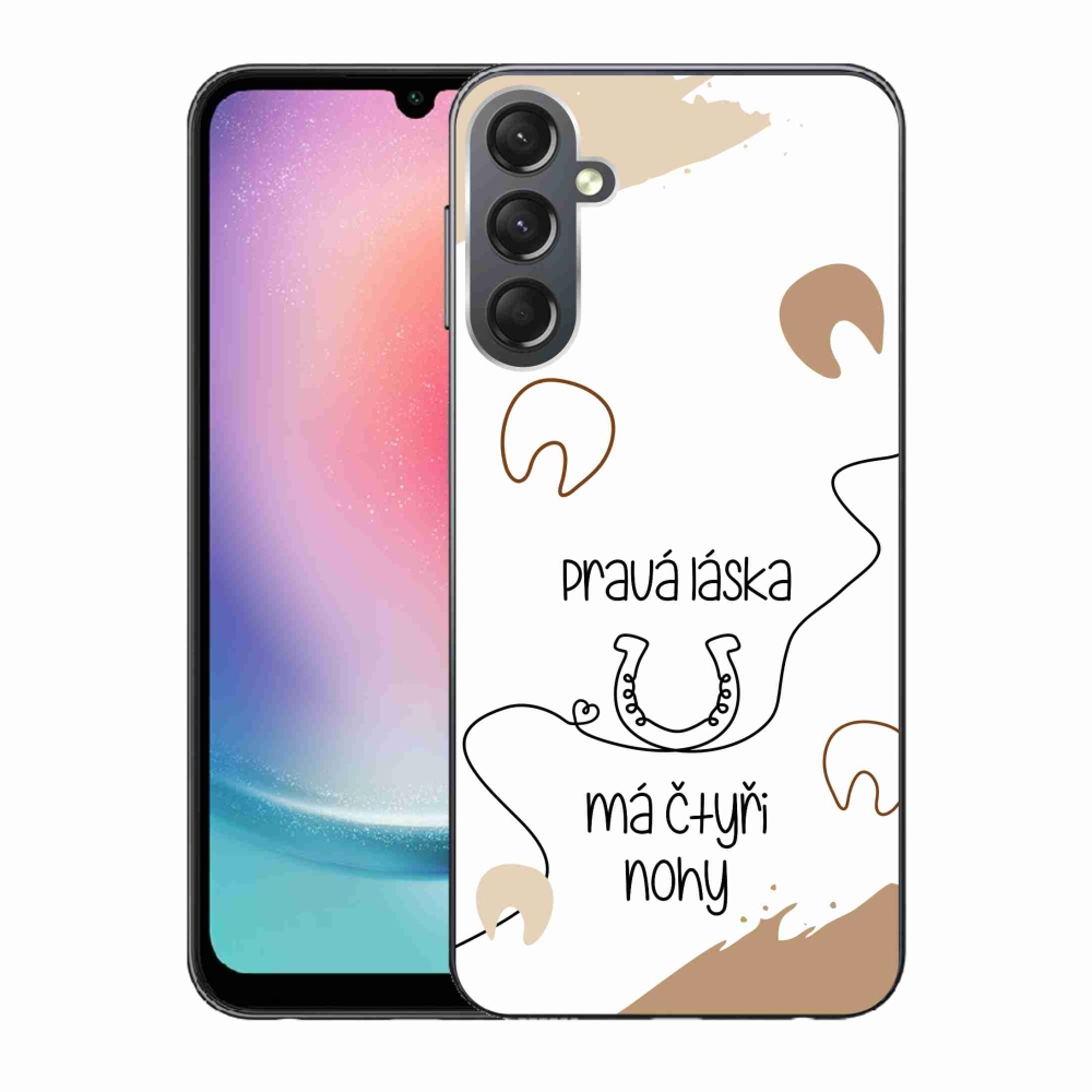 Gél borítás mmCase Samsung Galaxy A24 készülékhez - ló motívum fehér háttér