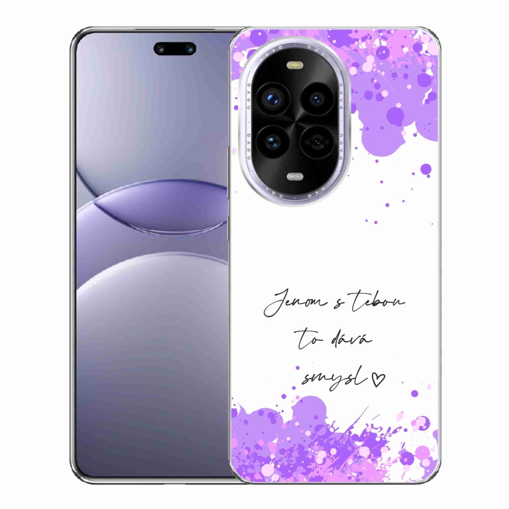 Gél borító mmCase a Huawei Nova 13 Pro 5G-n - szerelmes szöveg fehér háttérrel