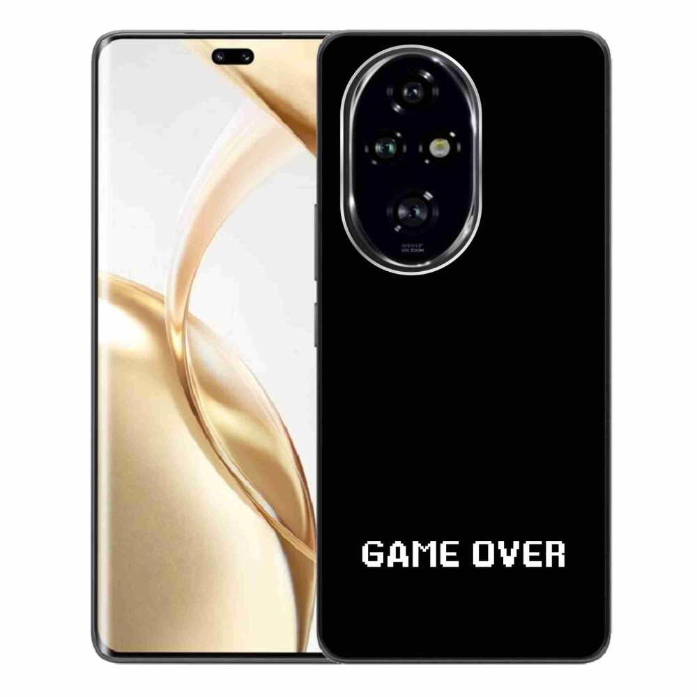Gél borító mmCase a Honor 200 Pro 5G számára - játék fekete háttérrel
