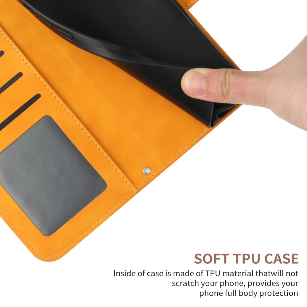 Napraforgó könyv tok Xiaomi Redmi Note 14 Pro-hoz - sárga
