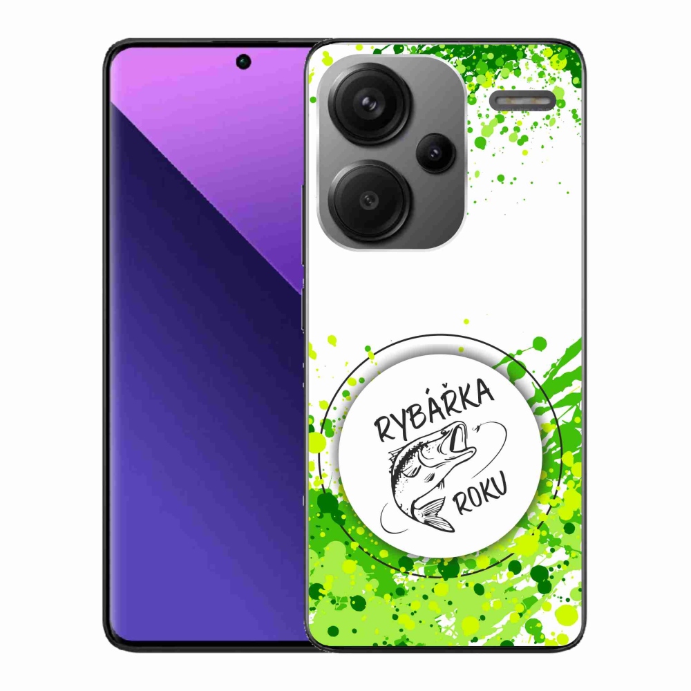 Gél borítás mmCase a Xiaomi Redmi Note 13 Pro+ 5G számára - az év halászának fehér háttere