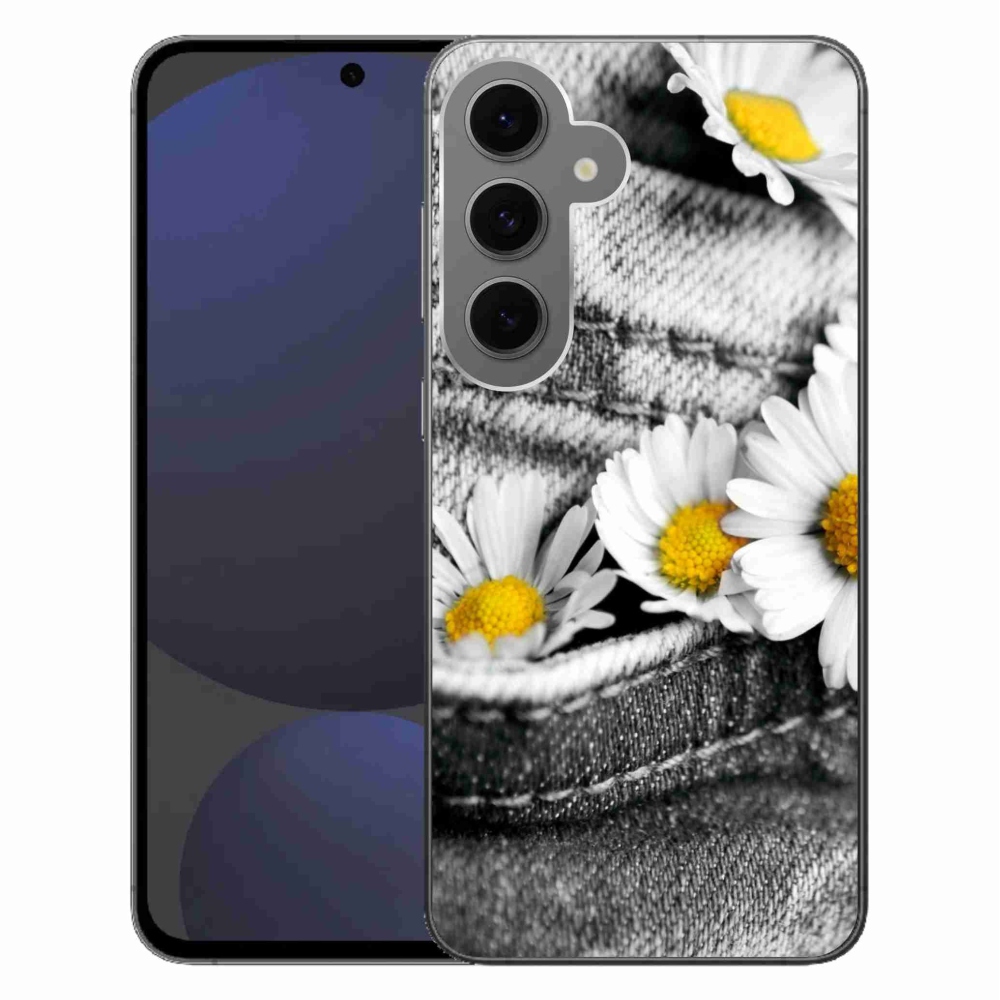 Gél tok mmCase Samsung Galaxy S24 FE készülékhez - százszorszépek