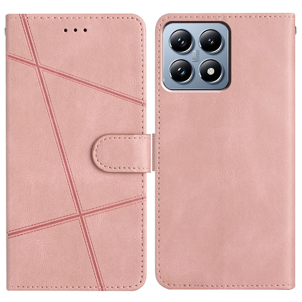 Line könyv tok Xiaomi 15T Pro-hoz - rózsaszín