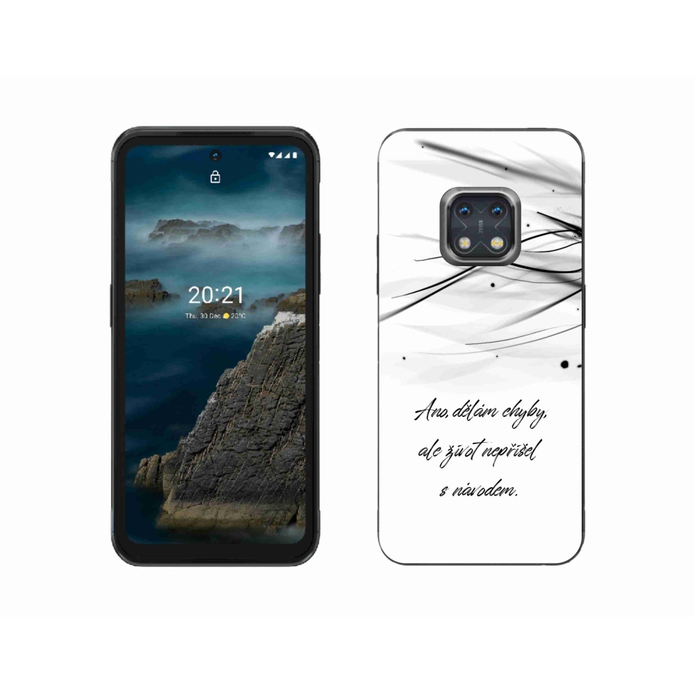 Zselés borító mmCase a Nokia XR20 készülékhez - idézem fehér háttér