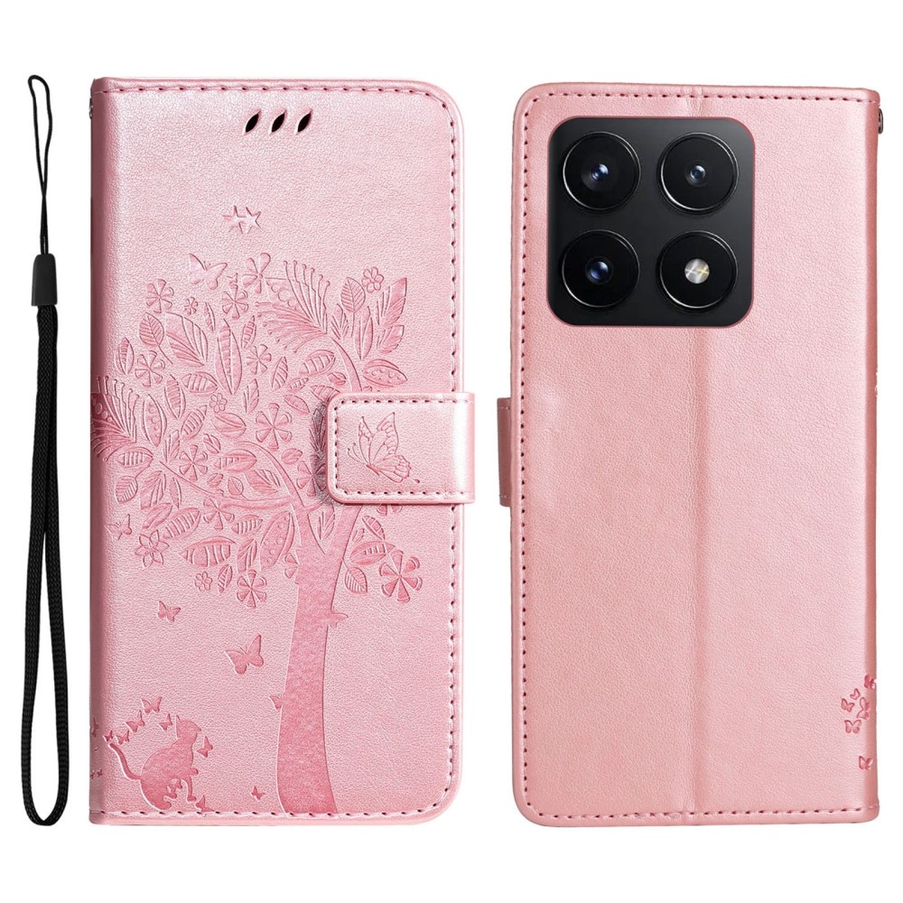 Fák könyve tok Xiaomi 14T - rózsaarany