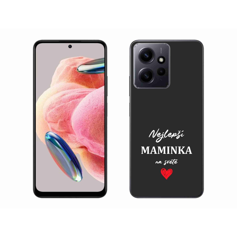 Gél borító mmCase a Xiaomi Redmi Note 12 4G - legjobb anya 1 fekete háttérrel