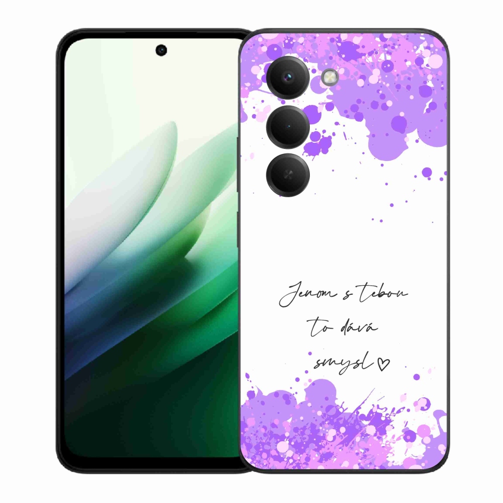Gél borító mmCase a Xiaomi Redmi 15 5G-hez - szerelmes szöveg fehér háttérrel