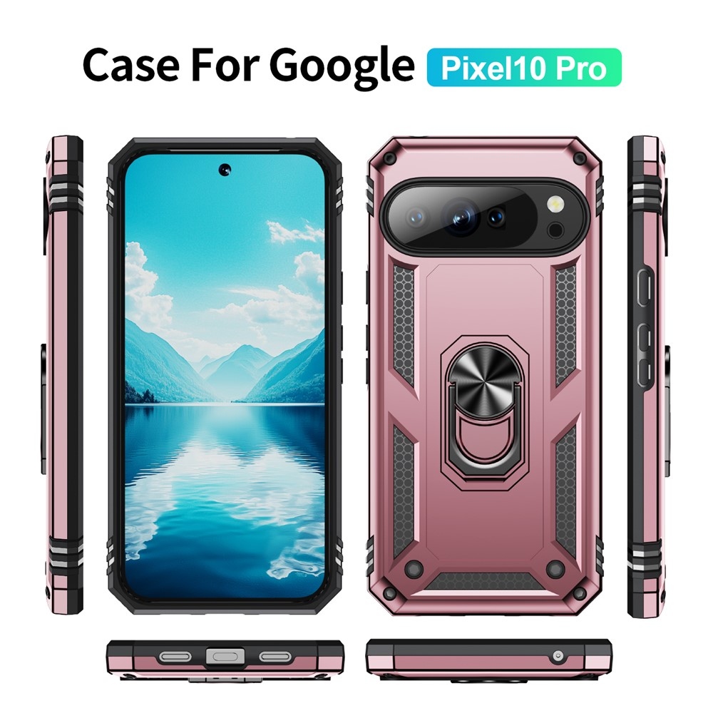 Gyűrűálló borítás a Google Pixel 10 Pro/Pixel 10 készülékhez - rózsaarany színben