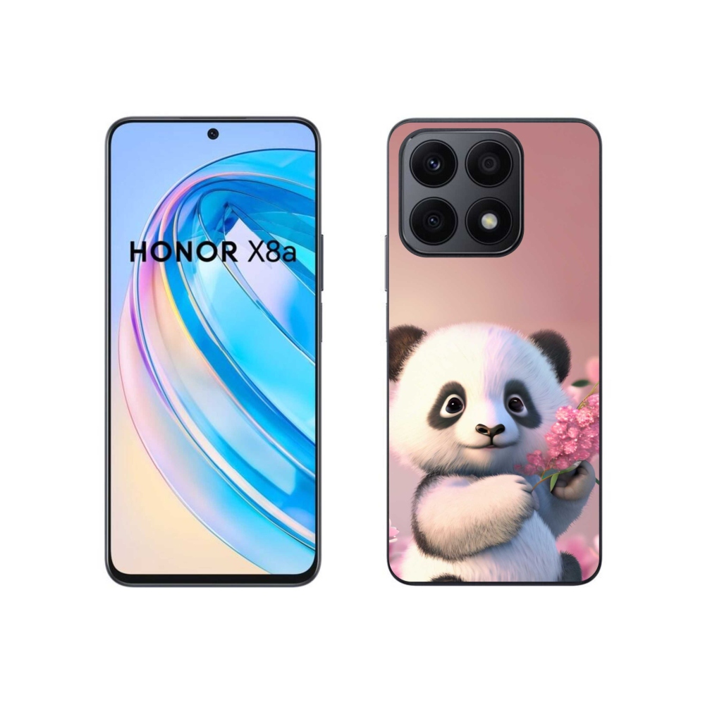 Gél borítás mmCase a Honor X8a számára - aranyos panda