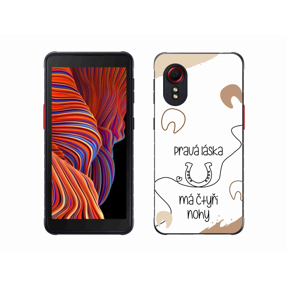 Gél borítás mmCase Samsung Galaxy Xcover 5 készülékhez - ló motívum fehér háttérrel