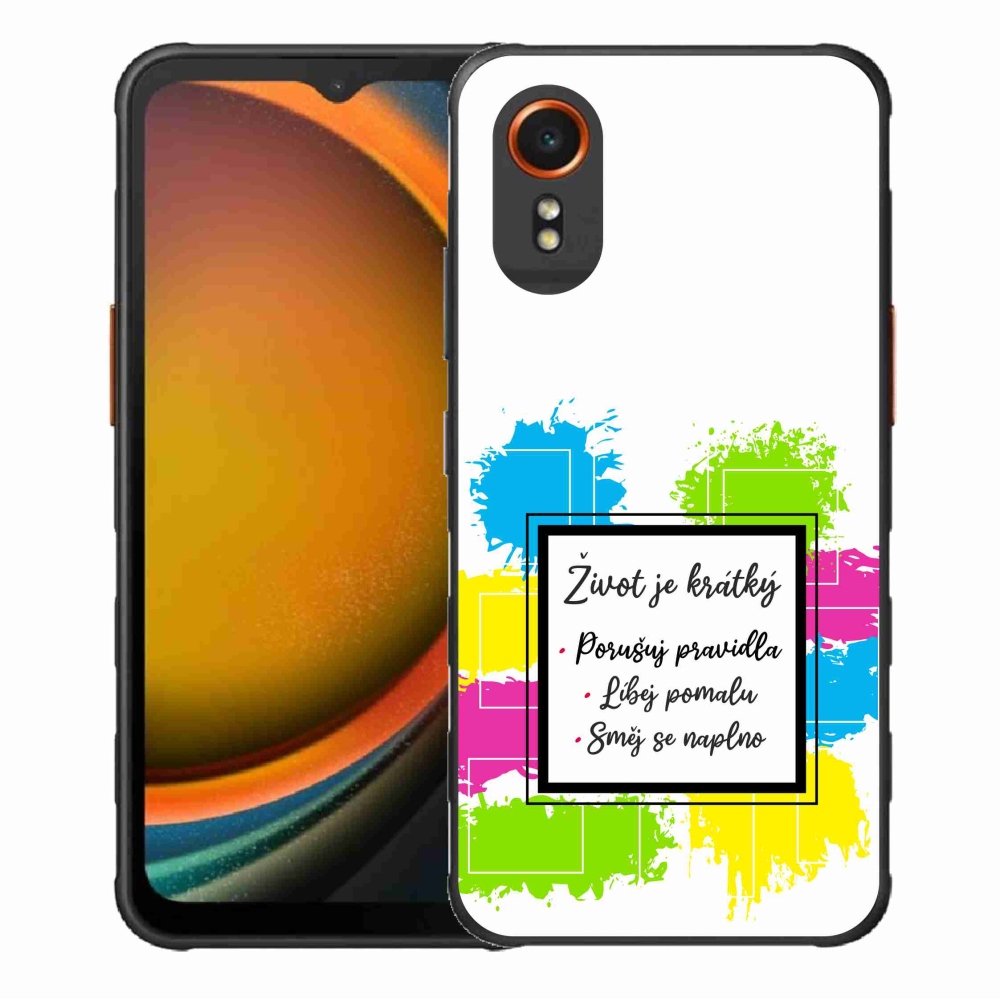 Gél borítás mmCase Samsung Galaxy Xcover 7 - idézem 5 fehér háttérrel