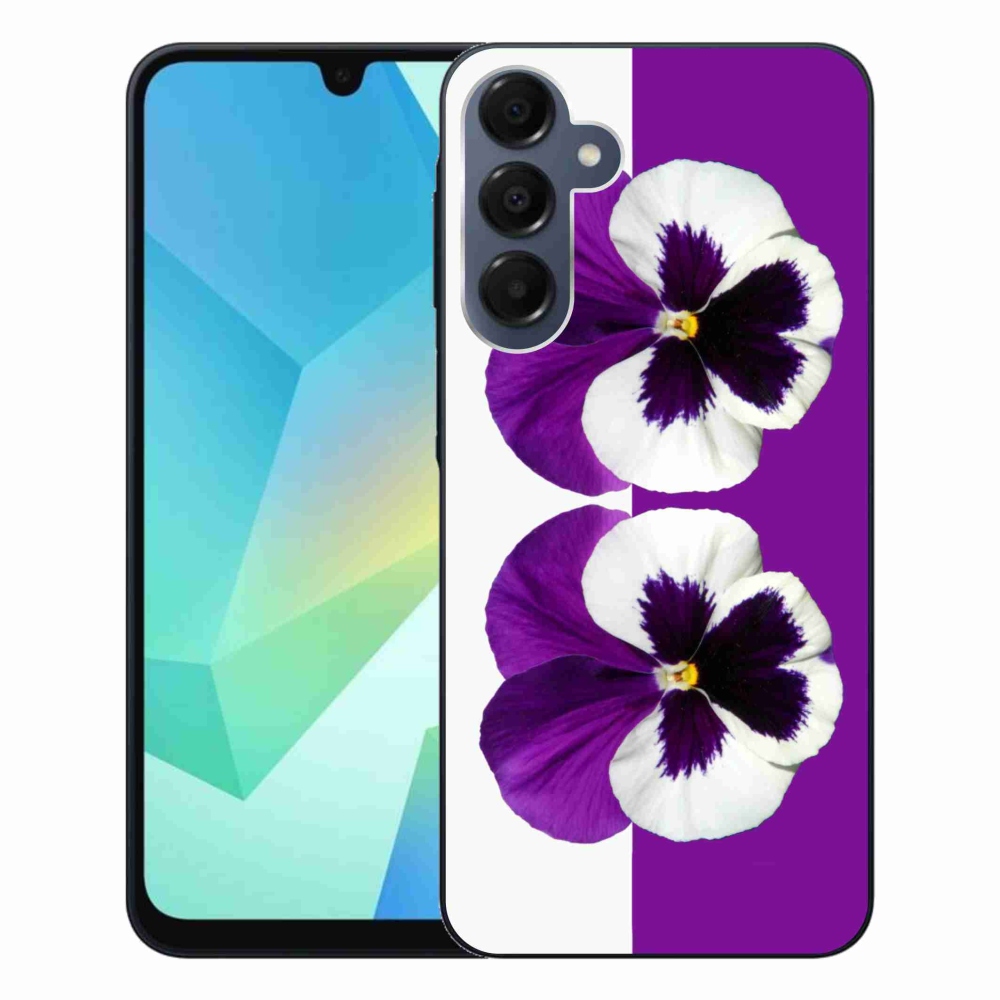 Gél védőhuzat mmCase Samsung Galaxy A16 4G/5G készülékhez - lila és fehér virág