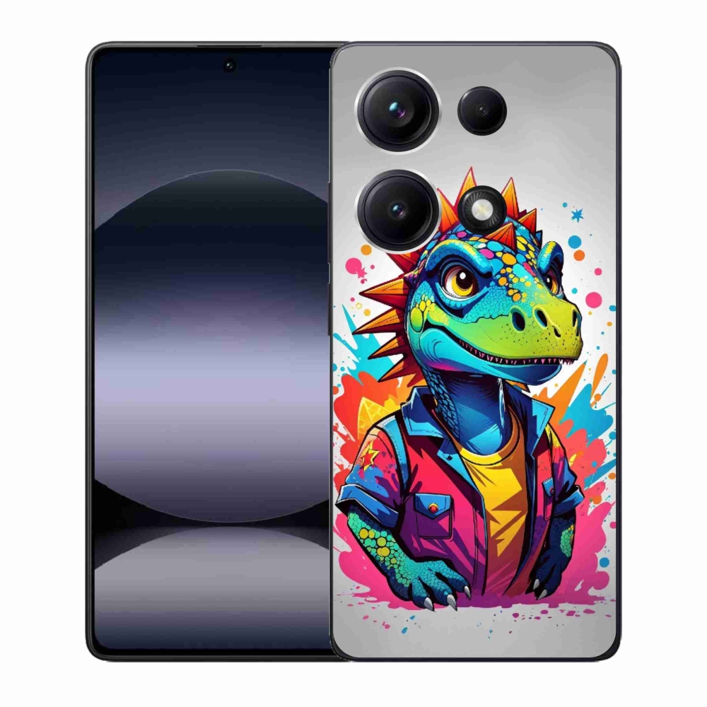 Gél borítás mmCase a Xiaomi Redmi Note 14S-hez - színes dinoszaurusz
