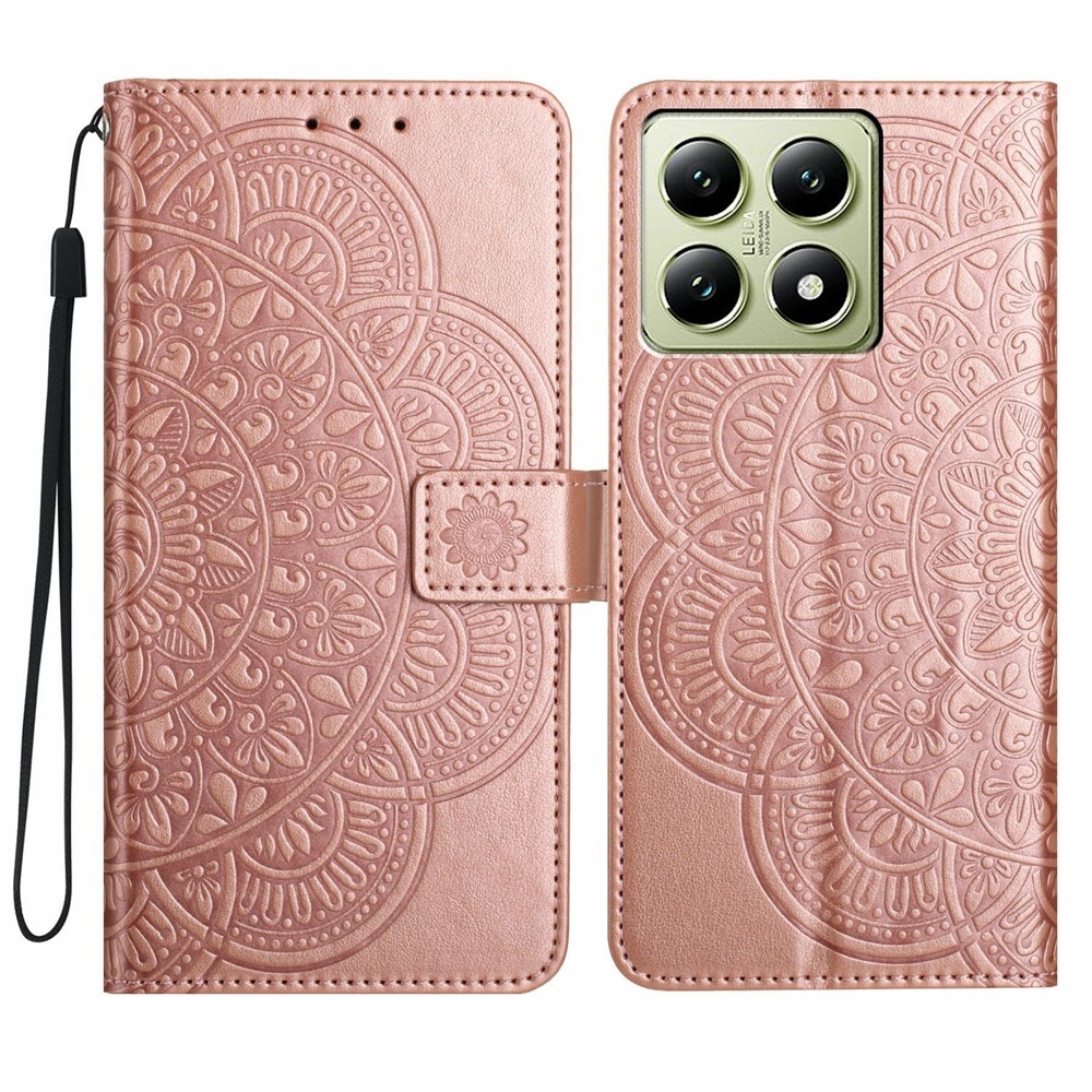 Mandala könyv tok Xiaomi 15T Pro-hoz - rózsaarany