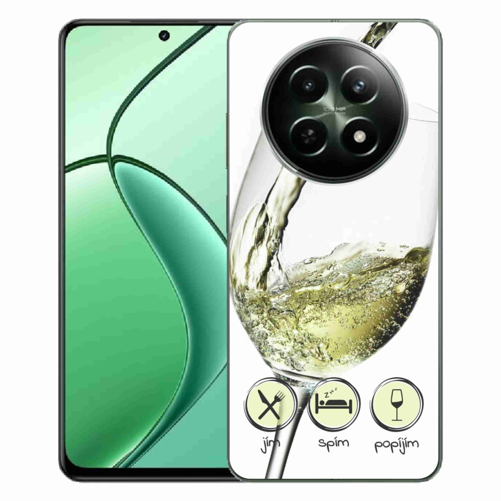 Gél tok mmCase a Realme 12 5G/12x 5G készülékhez - borospohár fehér