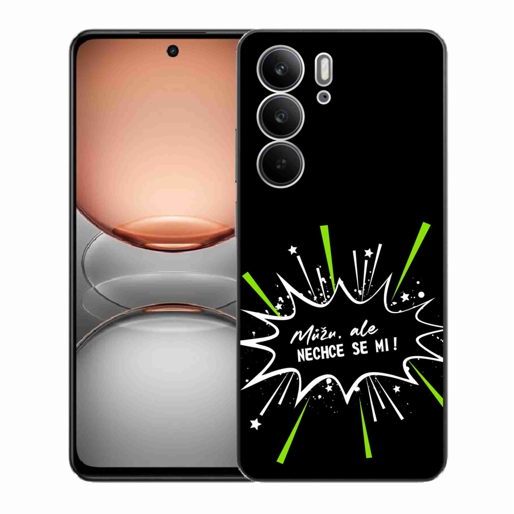 Gél borító mmCase a Realme C75 készülékhez - vicces szöveg 11 fekete háttér