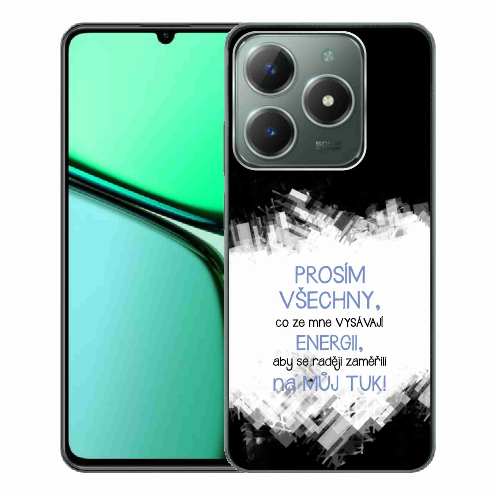 Gél borító mmCase a Realme C61 készülékhez - vicces szöveg 1 kék