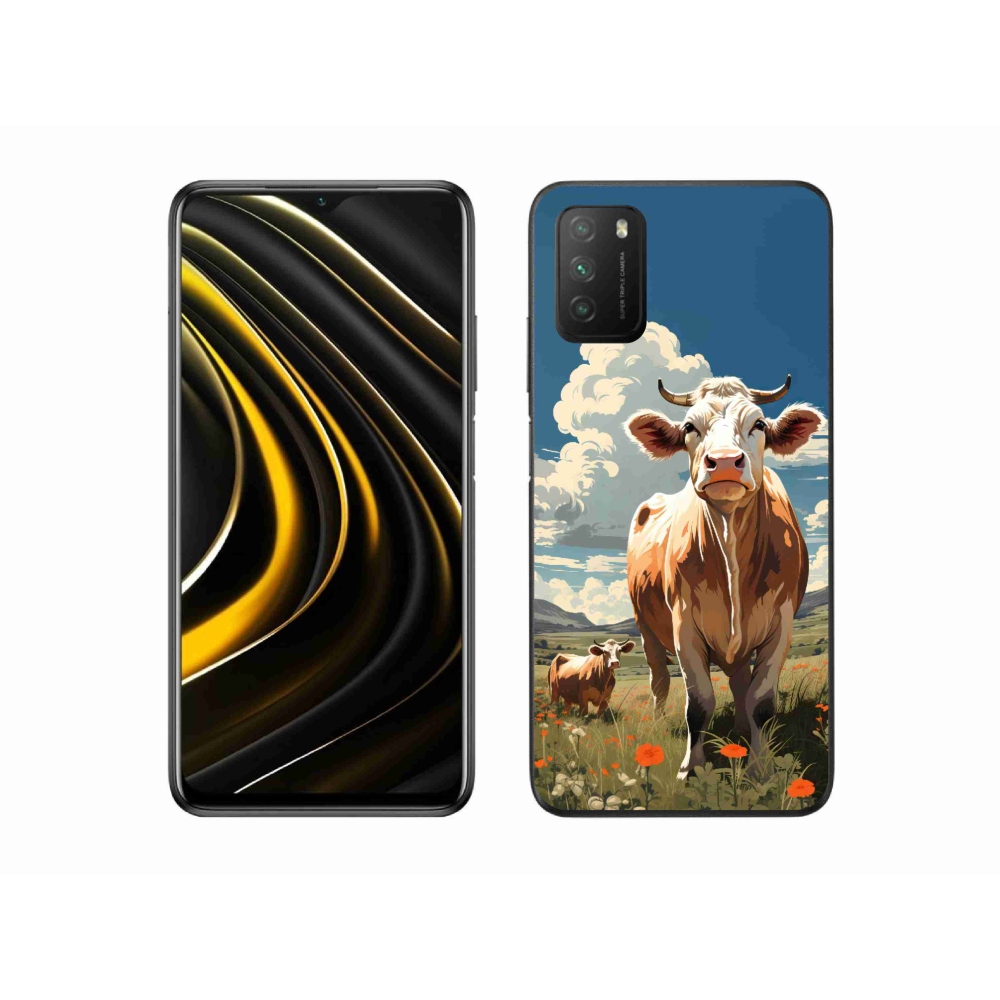 Gél borítás mmCase a Xiaomi Poco M3-hoz - tehenek a réten