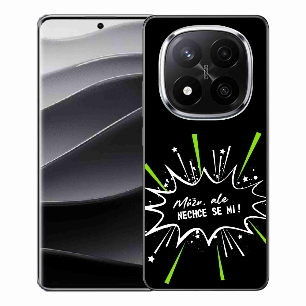 Gél borító mmCase a Xiaomi Redmi Note 14 Pro+ 5G számára - vicces szöveg 11 fekete háttérrel
