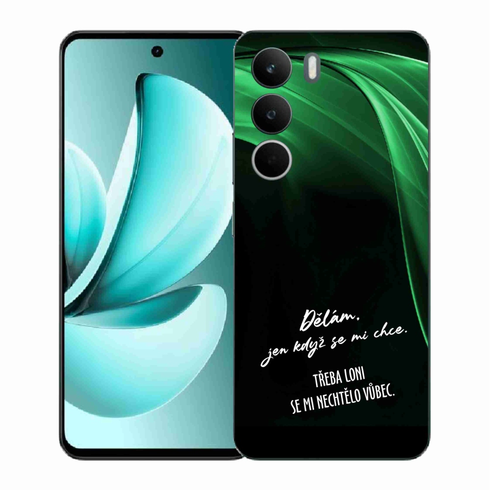 Gél borító mmCase a Realme C71 készülékhez - vicces szöveg 12 fekete háttér