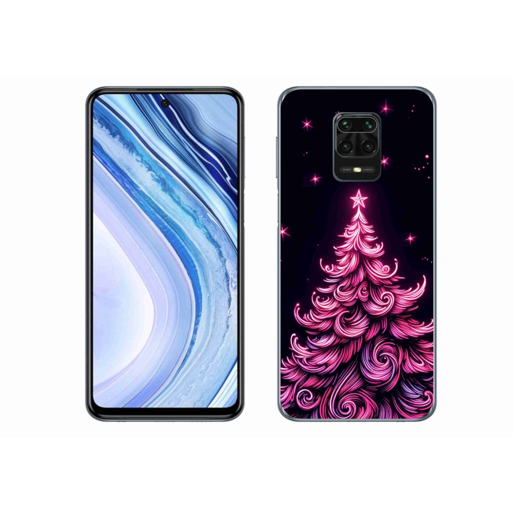 Gél borítás mmCase a Xiaomi Redmi Note 9S-hez - neon karácsonyfa 2