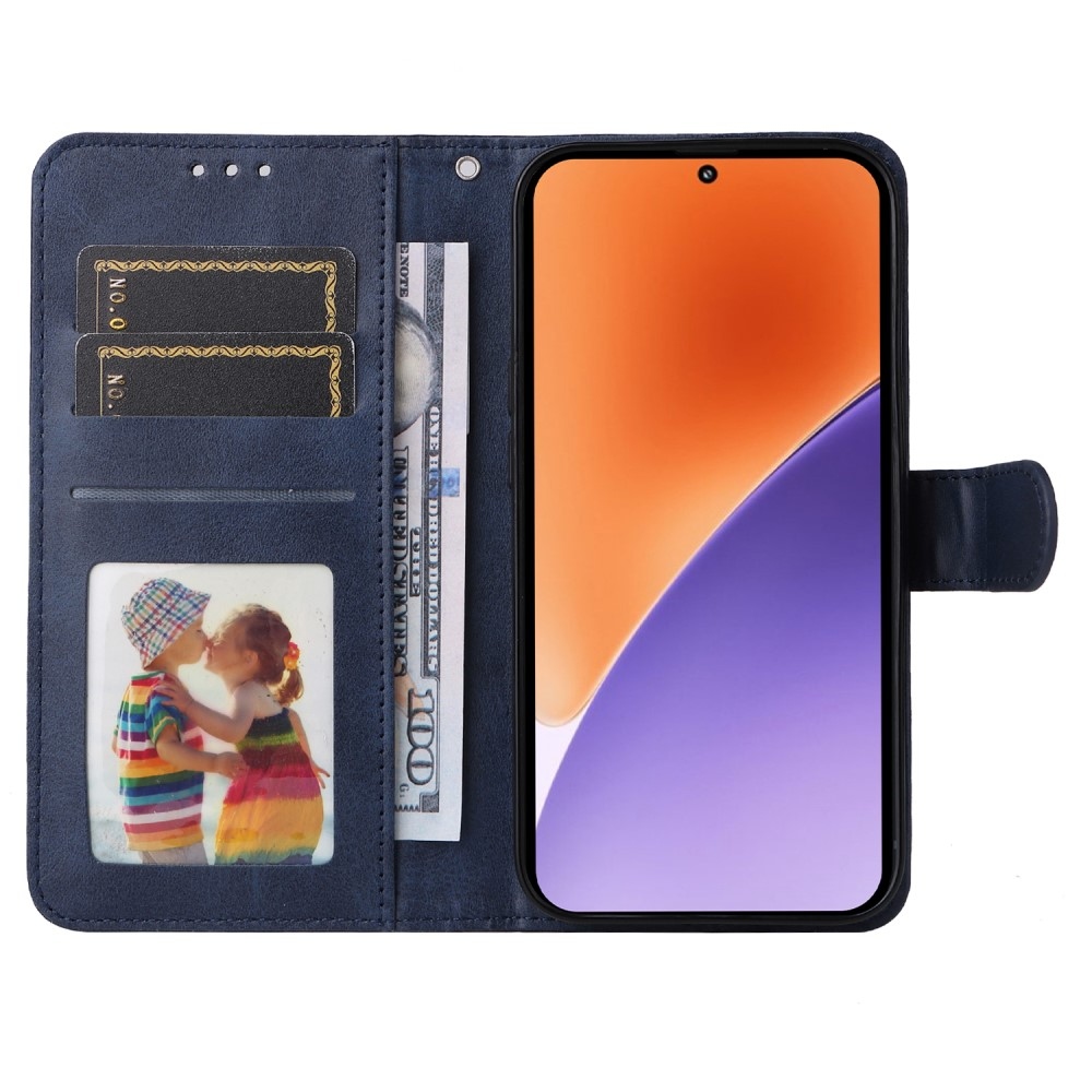 Vérrögök könyv tok Xiaomi 15 - kék