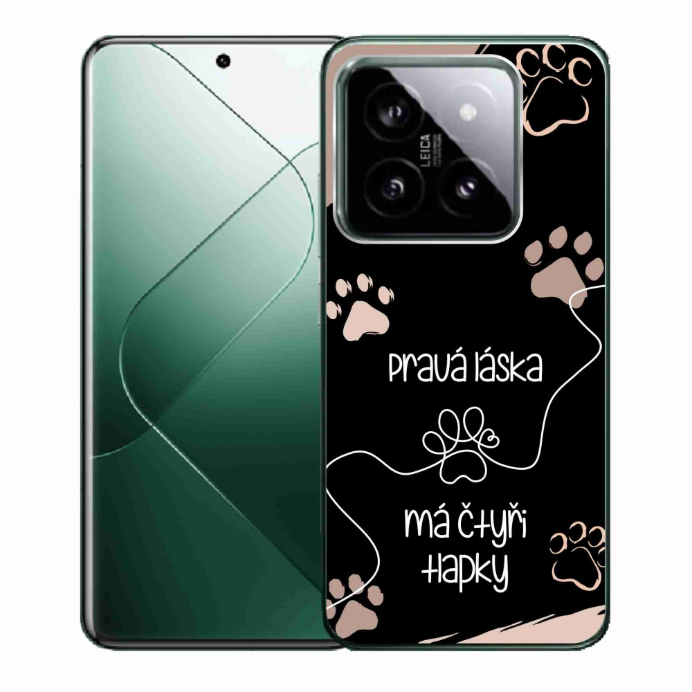 Gél borítás mmCase a Xiaomi 14-hez - kutya motívum 1 fekete háttér